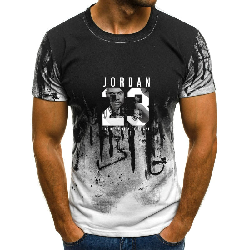 Man's Jordan 23 3D T Shirts Men Camouflage O-neck Fashion Printed 23 Hip-Hop Tee Camisetas Clothing Casual Top