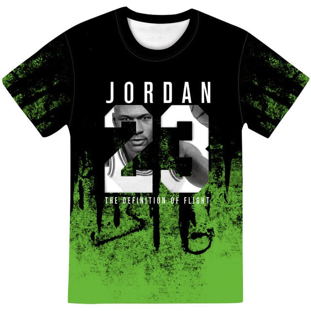 Man's Jordan 23 3D T Shirts Men Camouflage O-neck Fashion Printed 23 Hip-Hop Tee Camisetas Clothing Casual Top