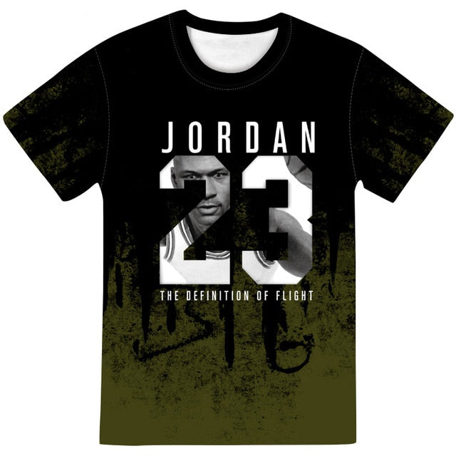 Man's Jordan 23 3D T Shirts Men Camouflage O-neck Fashion Printed 23 Hip-Hop Tee Camisetas Clothing Casual Top